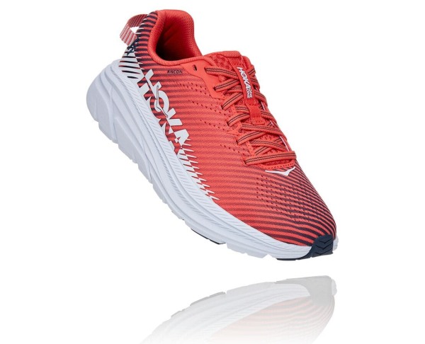 Hoka One One Rincon 2 Womens UK - Coral / White Road Running Shoes - ELNGA6045